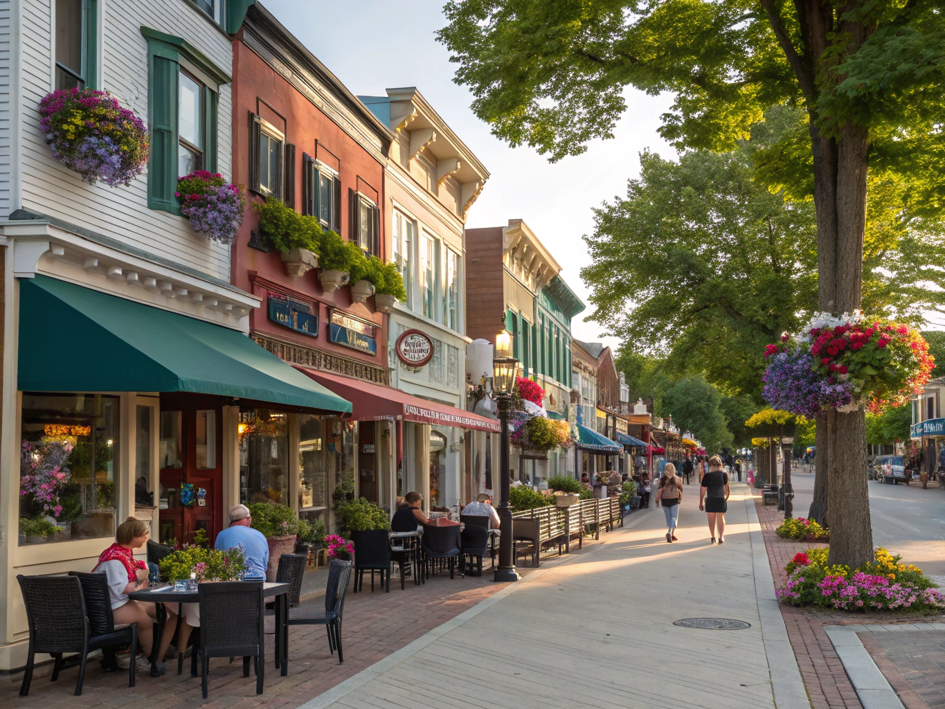 Artisans displaying handmade crafts in downtown Gatlinburg