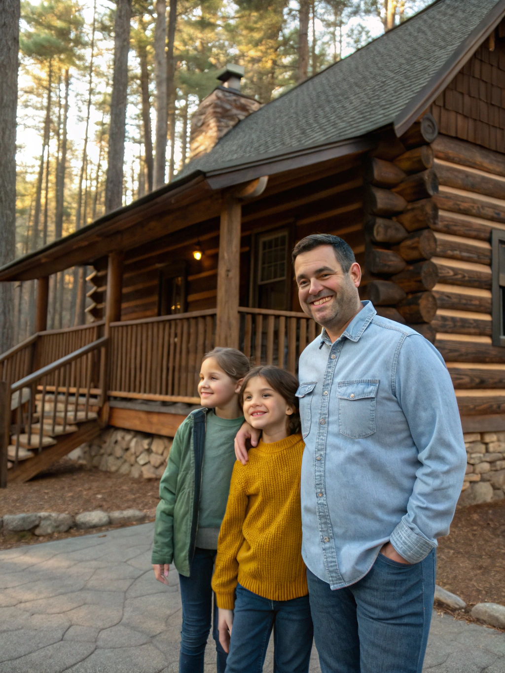 Portrait of Host David standing on a rustic lodge porch overlooking the Smoky Mountains